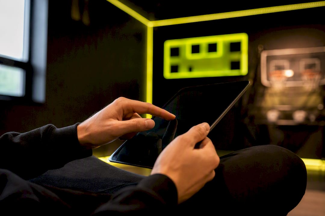 Hands adjusting smartphone notifications