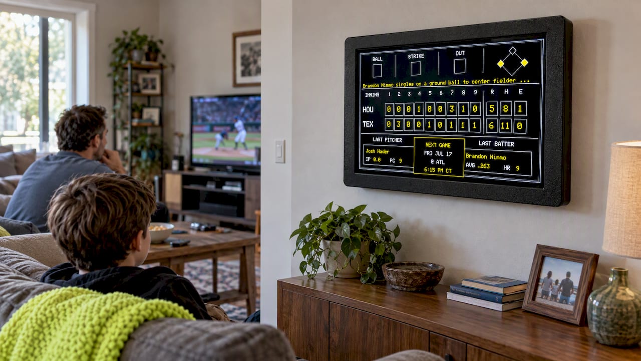 LiveWire Board mounted in family living room