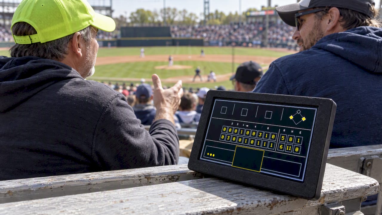 LiveWire Board at phone-free baseball game