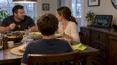 Family dinner with LiveWire sports board