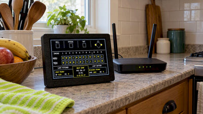 LiveWire Board beside home Wi-Fi router