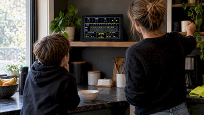 Family checking LiveWire Board scores together