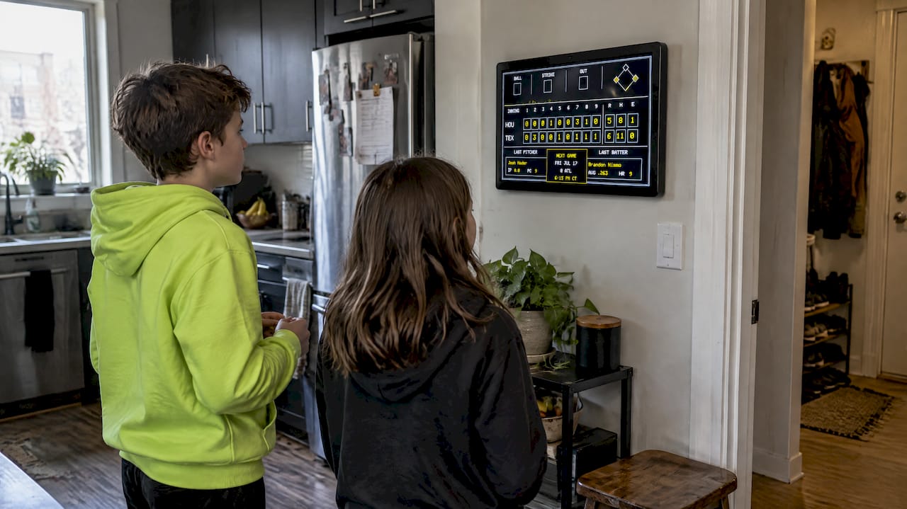 LiveWire Board in an apartment family kitchen